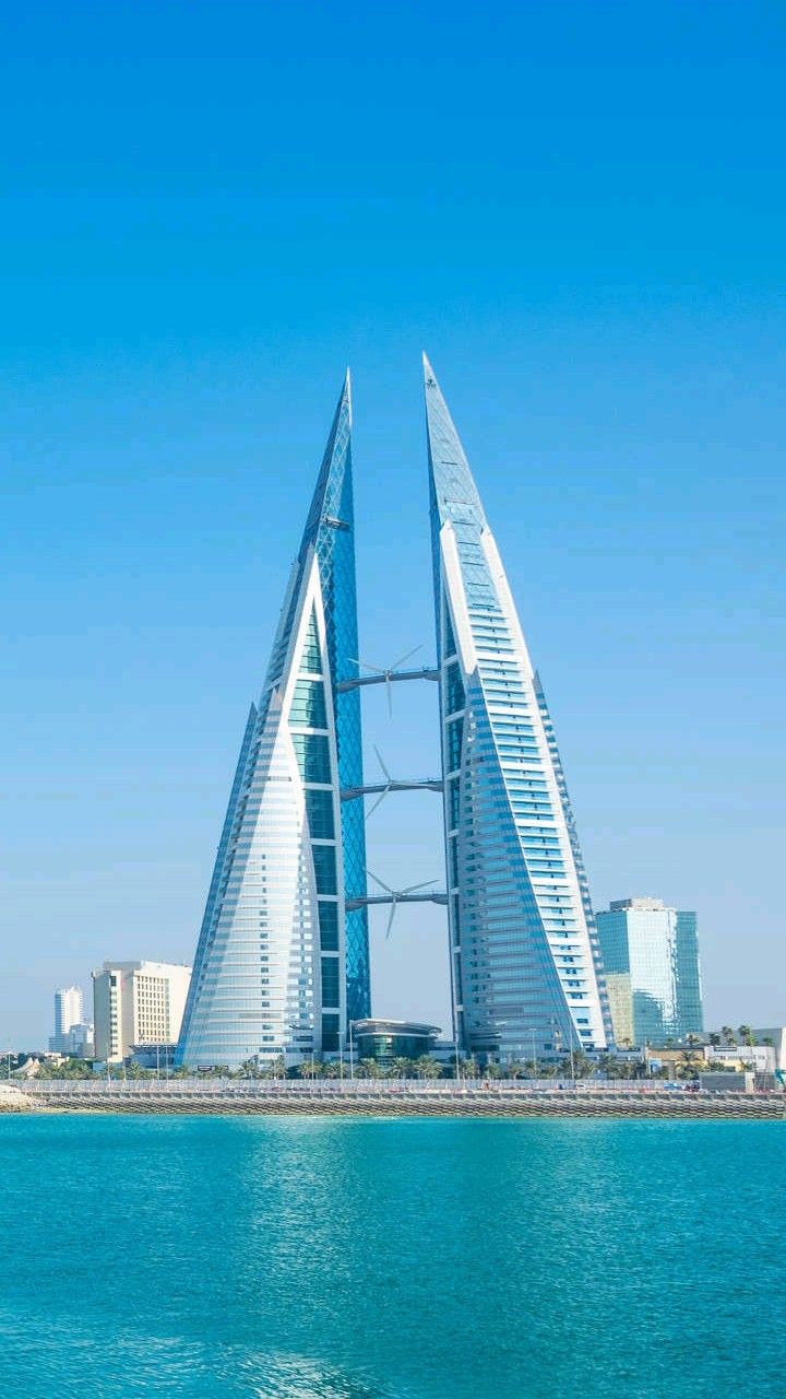 Bahrain World Trade Center twin towers Manama — Bahrain international flights from Cheroor Travels