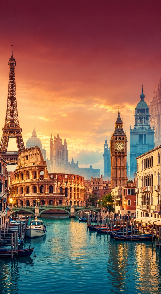 Europe travel — international flight booking to Europe by Cheroor Travels
